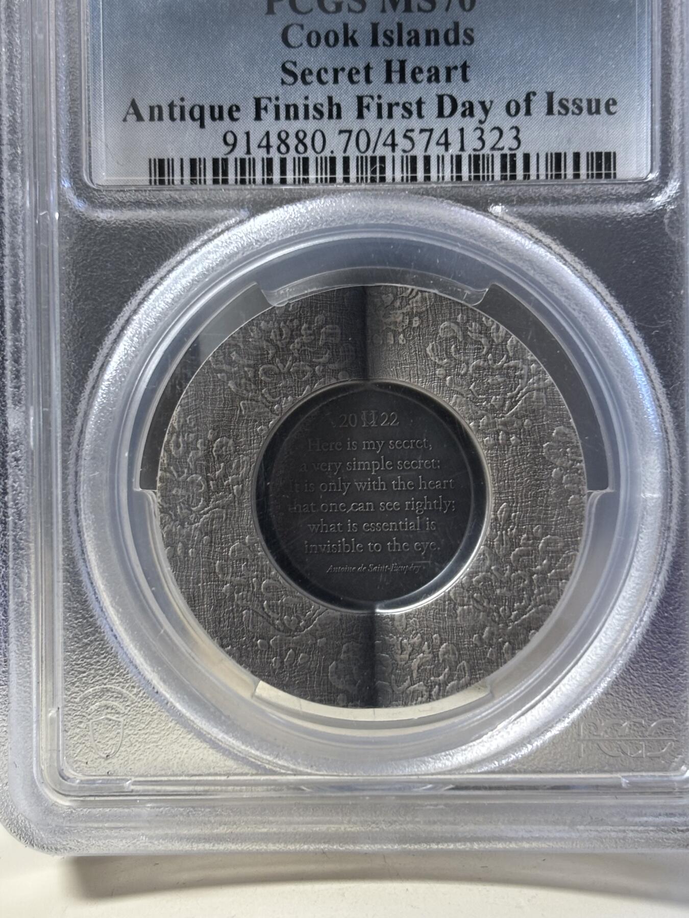 第182期拍卖 帕劳2023年幸运钱币系列镶嵌幸运四叶草纪念银币PCGS-PR70首无盒无证书，999银，发行2023枚