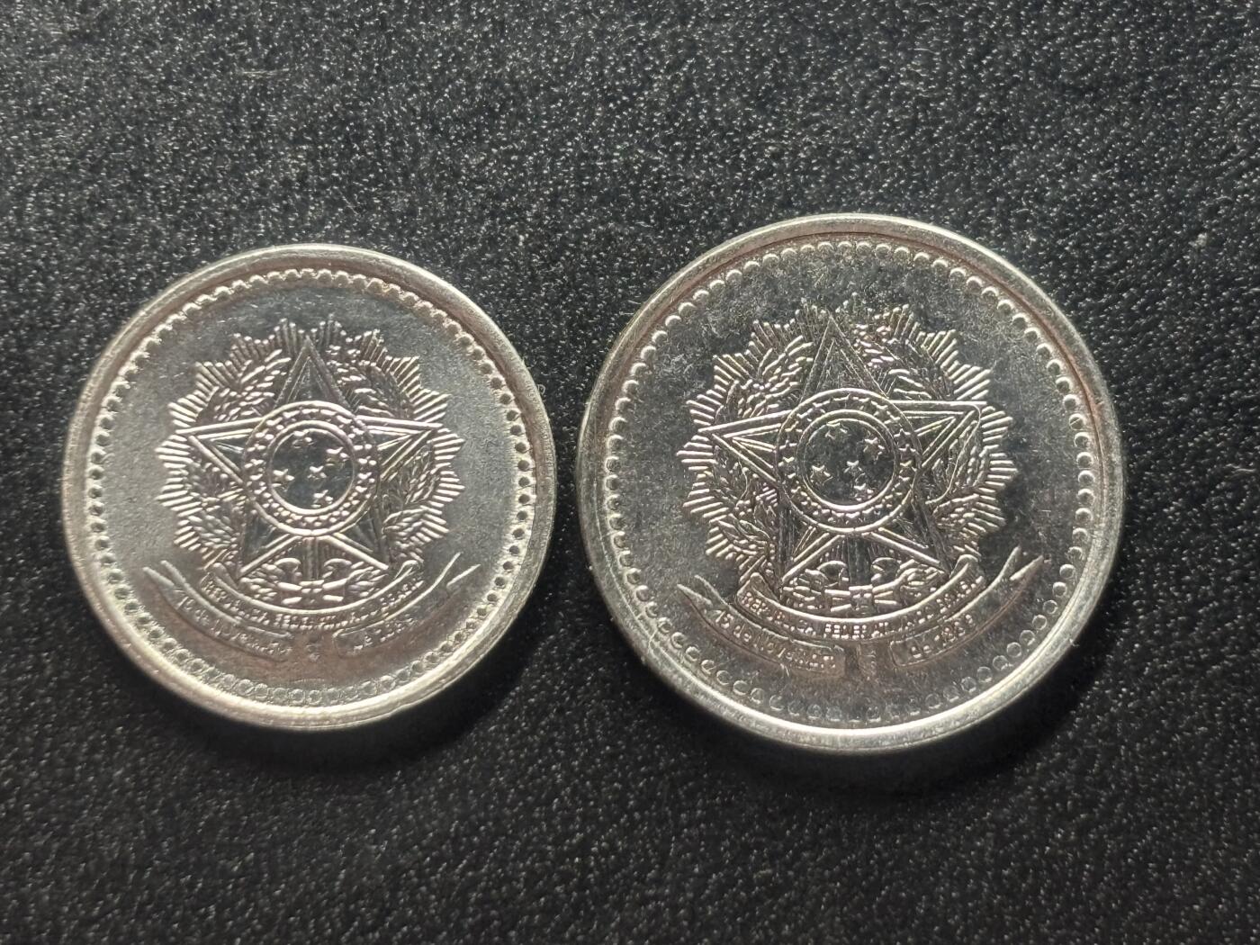 邮泉阁限时拍卖第三十六场 美洲硬币专场（硬币在国外。请付邮费6元。） 巴西1985年2枚