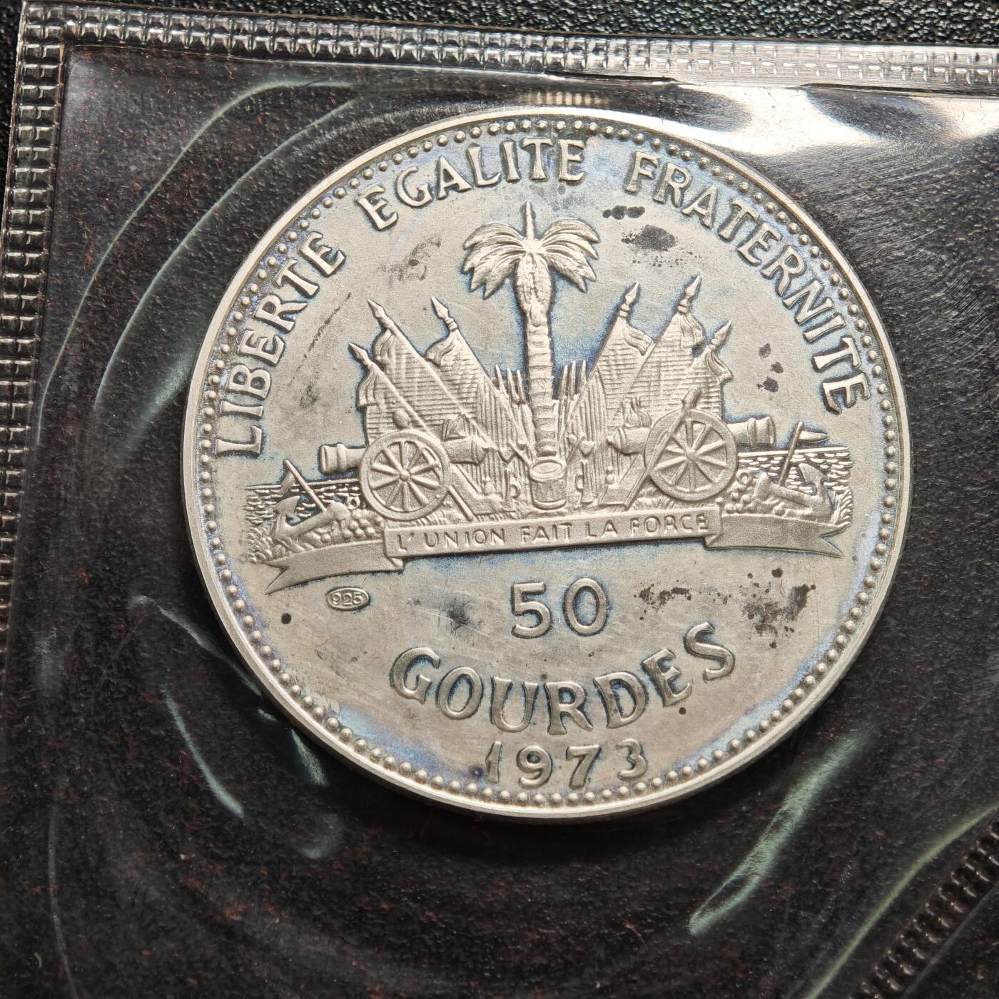 【德藏】世界币章拍卖第154期（拍品征集中~欢迎藏友联系） 1973年 海地精制纪念套币 原册