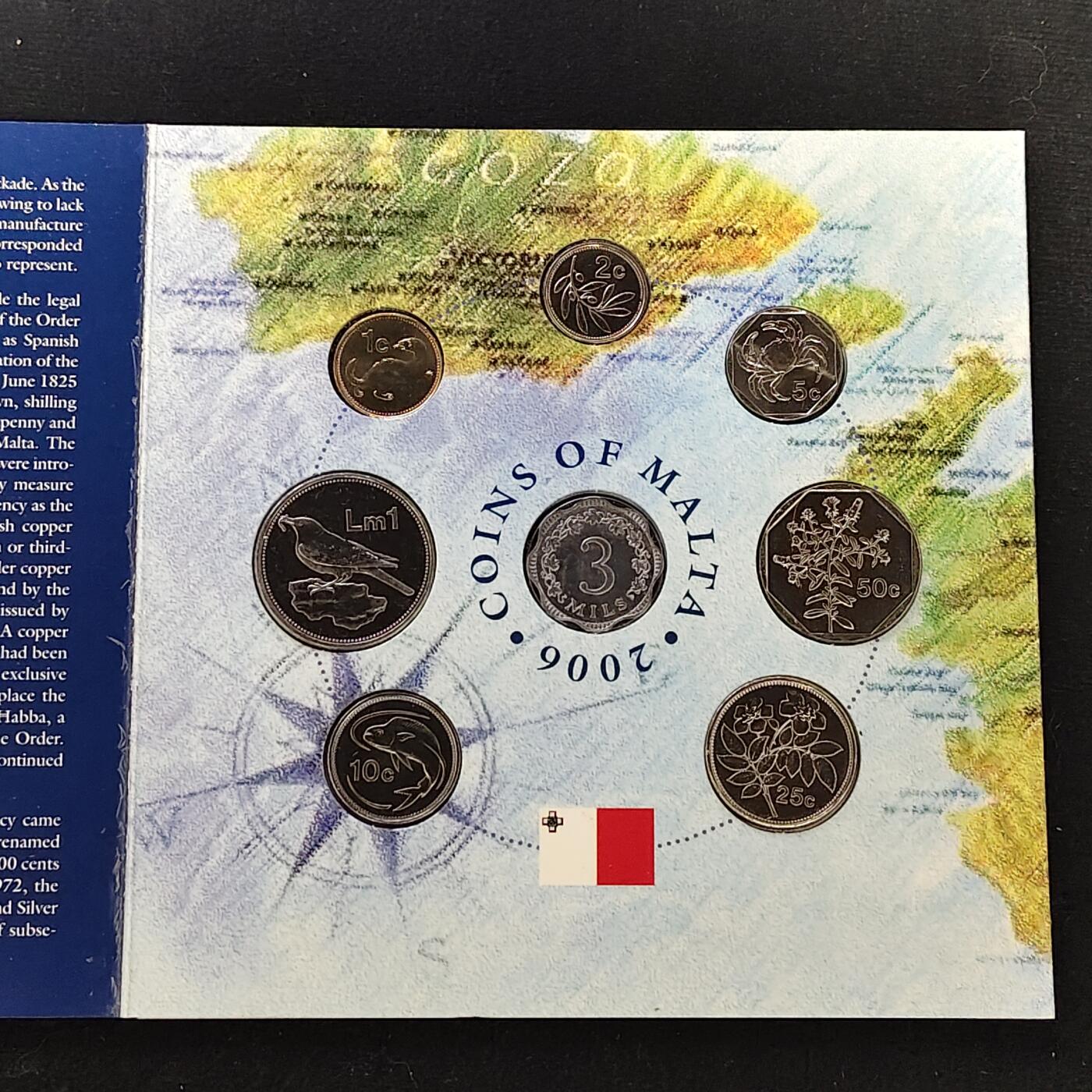 【全场包邮】纯粹捡漏拍479场（免费代拍第16场） 马耳他2006年官方套币-含仅封装发行3米尔