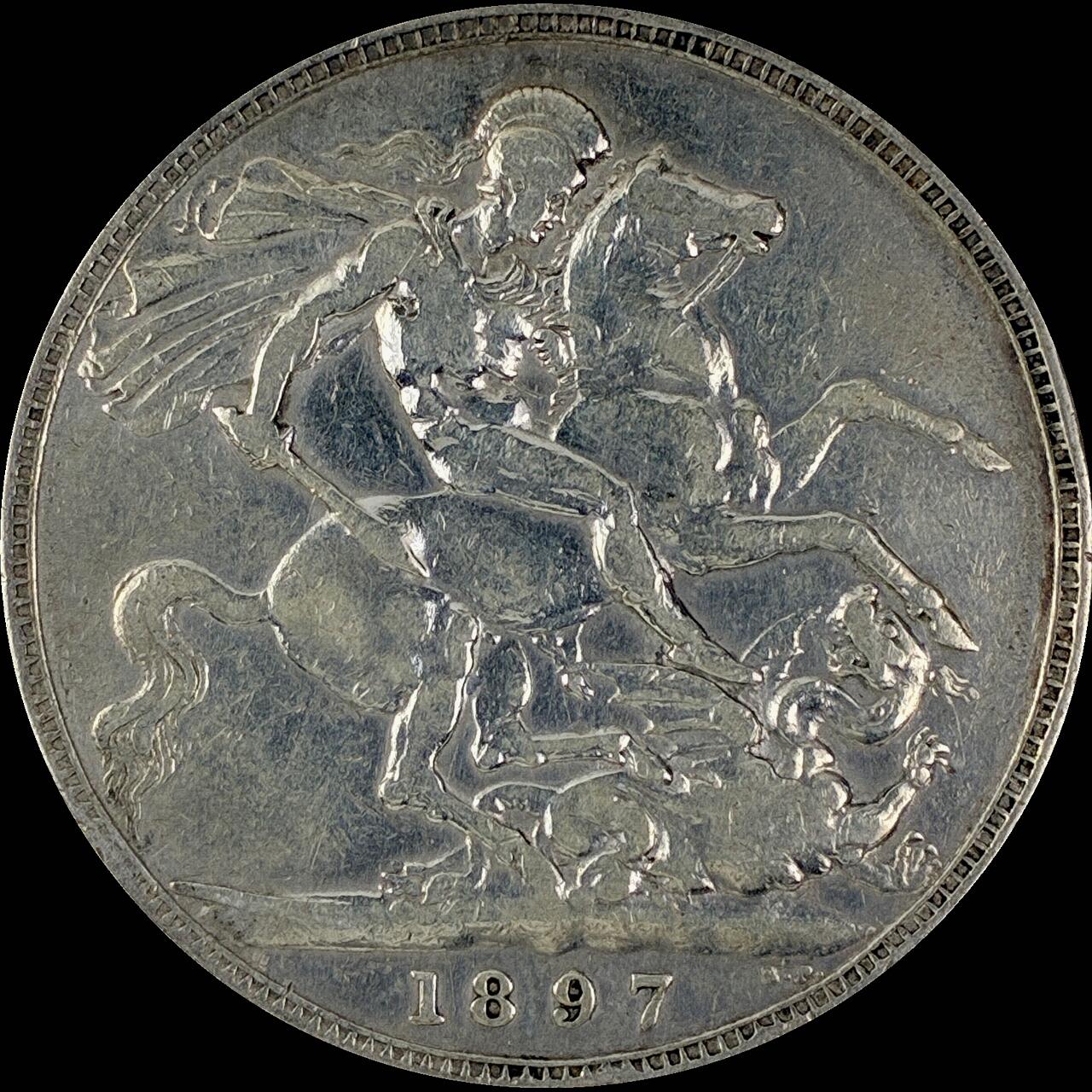 【雨安】【直播拍卖】【世界币章115期-裸币】2025-11-21 周五 19:30 保真 [裸币各国] Great Britain 英国 1克朗 1887年 维多利亚 高冠