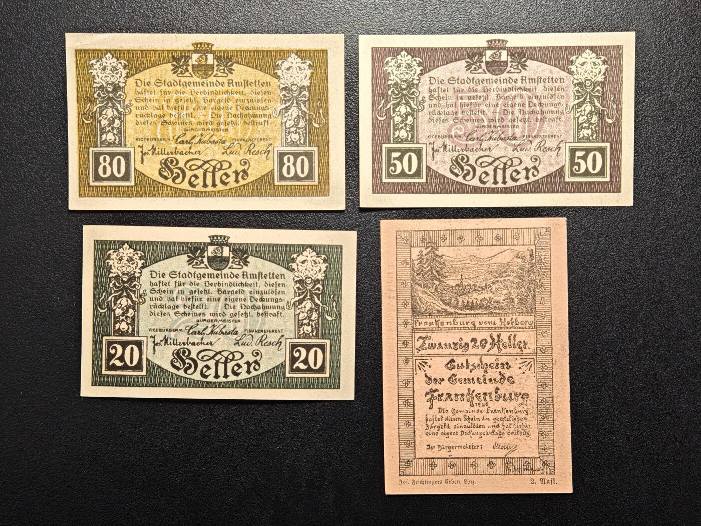 【德藏】世界币章拍卖第154期（拍品征集中~欢迎藏友联系） 8张一组 德国紧急时期纸币