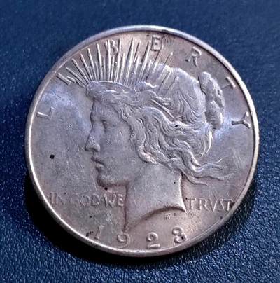 1923年美国S版自由女神/和平鹰一美元银币 - 1923年美国S版自由女神/和平鹰一美元银币