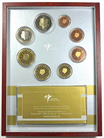 【雨安】【直播拍卖】【世界币章115期-裸币】2025-11-21 周五 19:30 保真 - [现代套币] Netherlands 荷兰 套币 精制套币 2001年