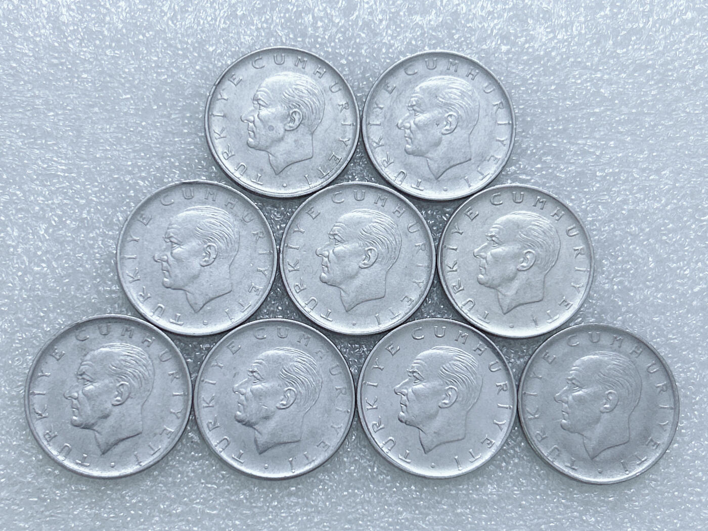 第一海外回流一元起拍收藏 散集专场  第270期 土耳其1里拉硬币 9枚