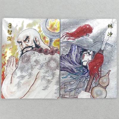 龙虎卡牌六四场 （无佣金，周六结拍，欢迎送拍） - 粗闪2张 昆仑万象 权迎东新绘西游记 刘伟-鲁智深&林冲