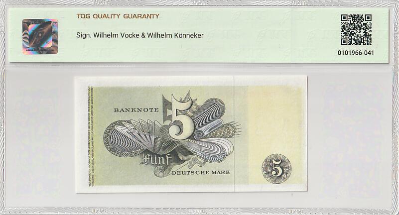 2025十一月第五期，总第203期 德国1948版5马克TQG58分，骑牛女神，后期印刷批次