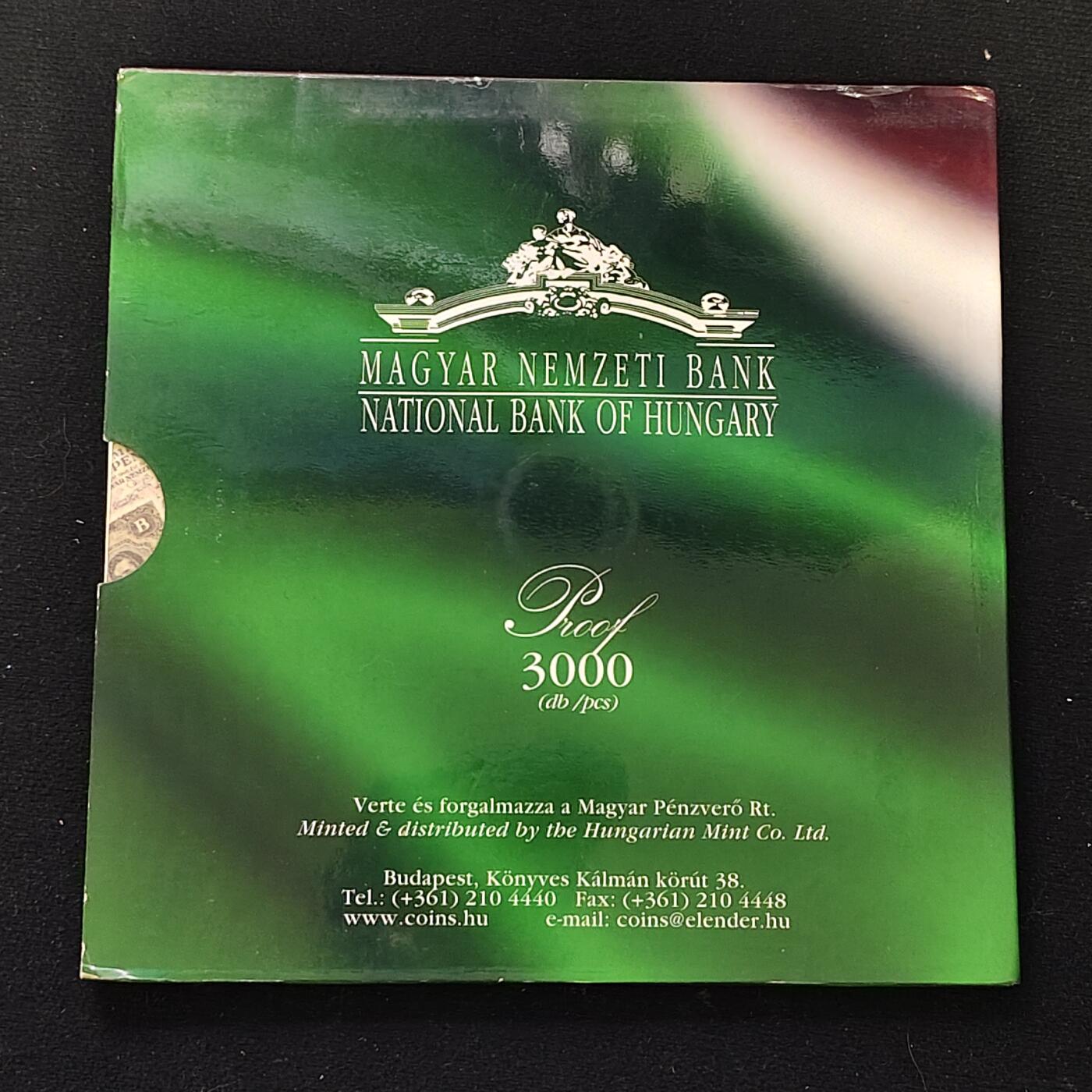 【全场包邮】纯粹捡漏拍479场（免费代拍第16场） 【稀少】匈牙利2002年官方精制套币-含柯苏特百年精制双色币-量3000