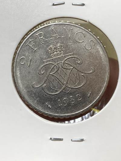 2025年第一百三十一场(总第一百五十七场）外国好品纸夹散币场(免佣金) - 摩纳哥🇲🇨1982年2法郎(海豚标)