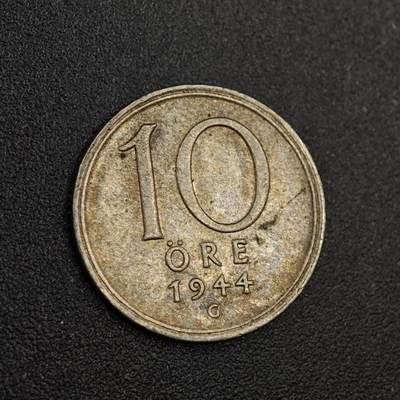 【淘币小摊】实时拍第八百零二拍   散币场   满百包邮可预留二周 每周一统一发货   - 瑞典1944年10欧尔银币