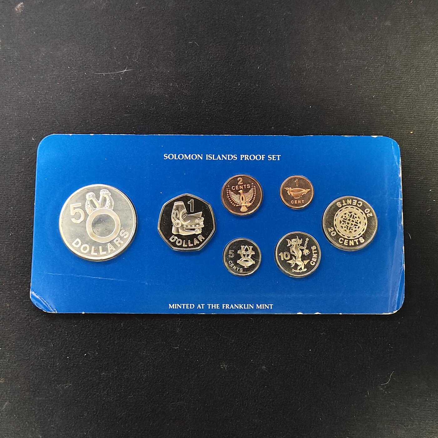 【全场包邮】纯粹捡漏拍479场（免费代拍第16场） 所罗门群岛1978年官方精制套币-盒证全