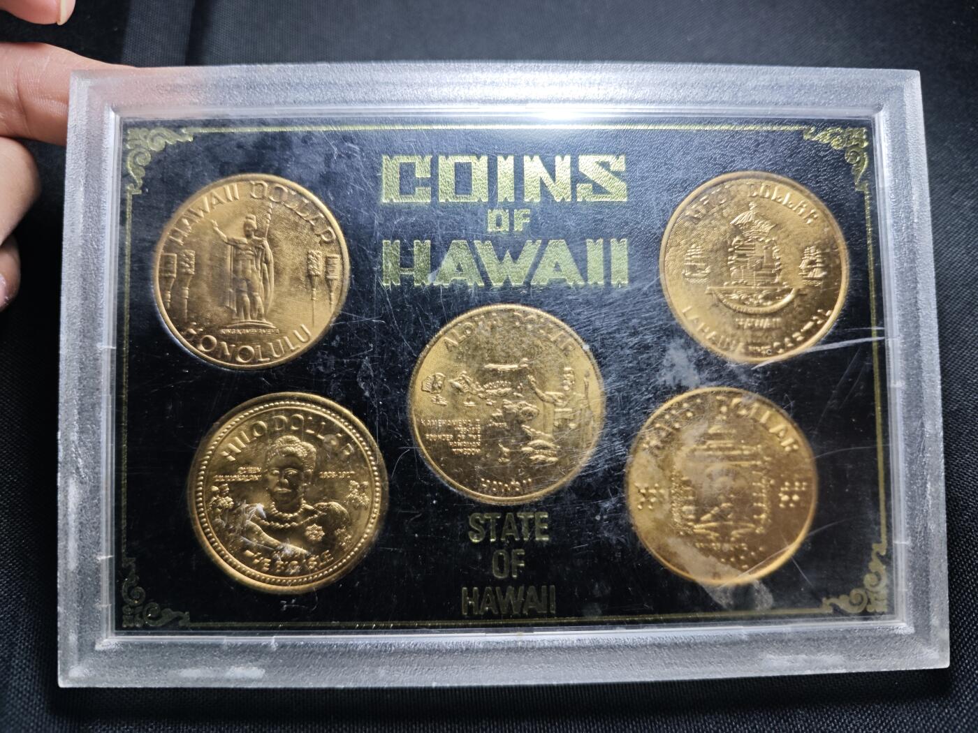 KK钱币收藏小铺 （套币 好品/批量散币 银币）专场  2月预留时间 周末发货  夏威夷代币5枚一套！