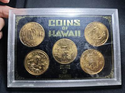 KK钱币收藏小铺 （套币 好品/批量散币 银币）专场  2月预留时间 周末发货 -  夏威夷代币5枚一套！