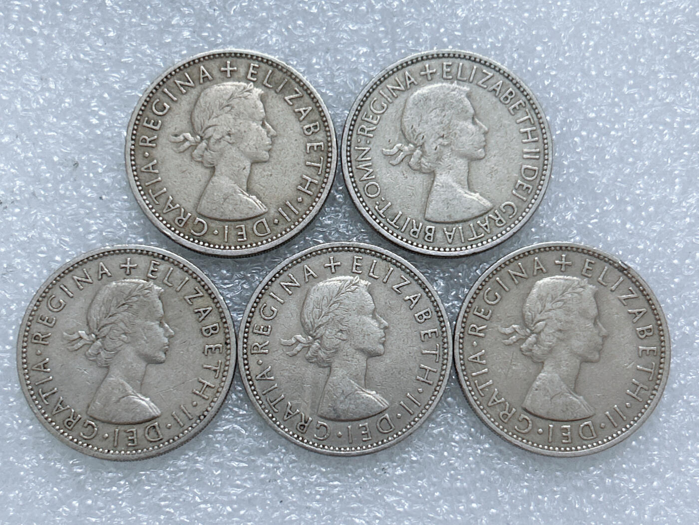 第一海外回流一元起拍收藏 散集专场  第270期 英国50年代2先令硬币 5枚