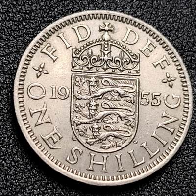 泉币菌-第134场-精品福利场 - 1955年 英国1先令3狮 英格兰 23.5mm