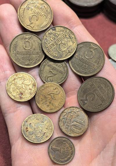 南宋泉阁俄币 外币 国币 专场第十九期 【送拍无额外佣金】 - 苏联 1926—1991 1/2/3戈比铜币一组十枚 加俄罗斯10戈比1枚 通货好品