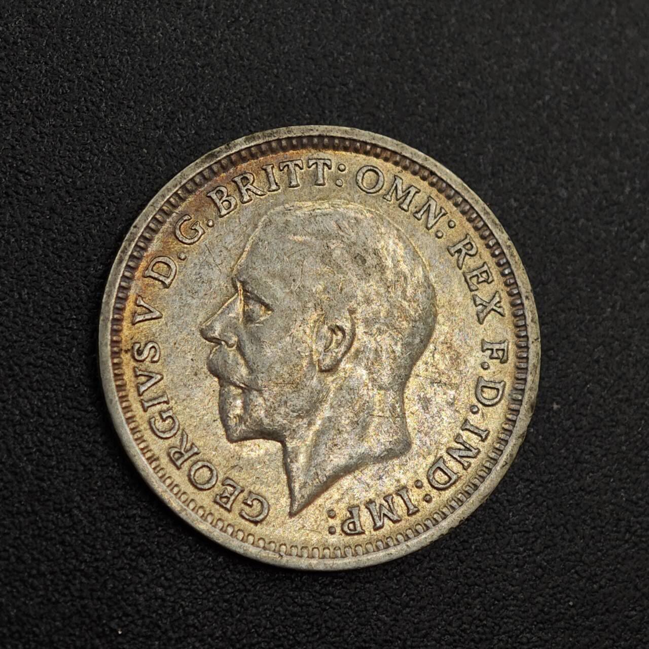 【淘币小摊】实时拍第八百零二拍   散币场   满百包邮可预留二周 每周一统一发货   英国1933年乔治五世3便士银币