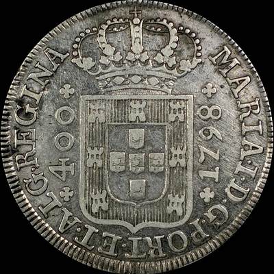 【雨安】【直播拍卖】【世界币章115期-裸币】2025-11-21 周五 19:30 保真 - [裸币各国] Portugal 葡萄牙 400瑞斯 1798年