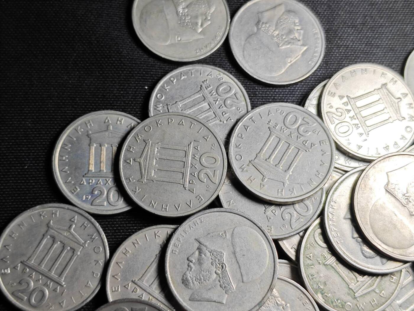 KK钱币收藏小铺 （套币 好品/批量散币 银币）专场  2月预留时间 周末发货  希腊20德拉克马一组71枚