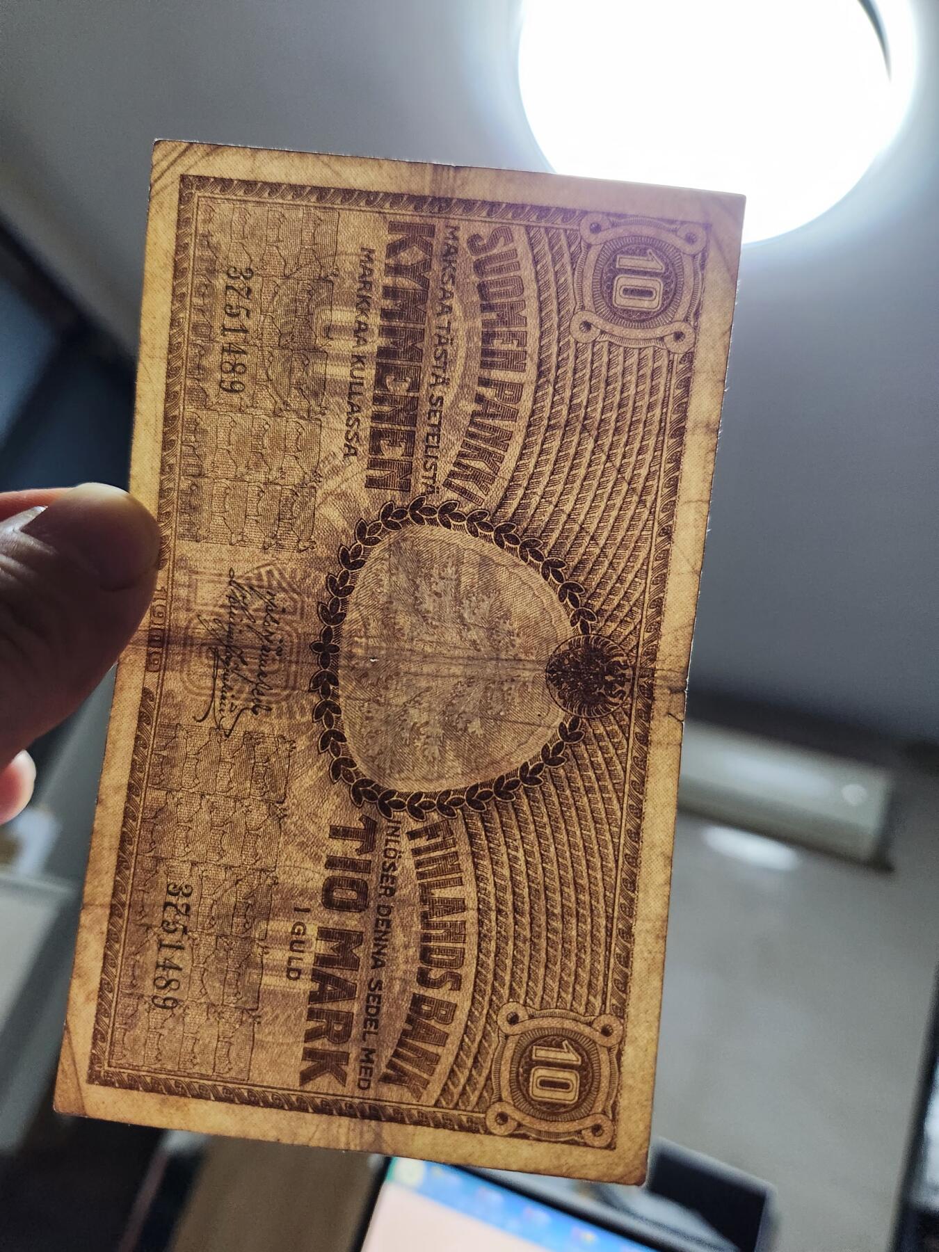 11月23号晚上8点 外国纸币自动截拍第63场 芬兰大公国1909年10马克 极少