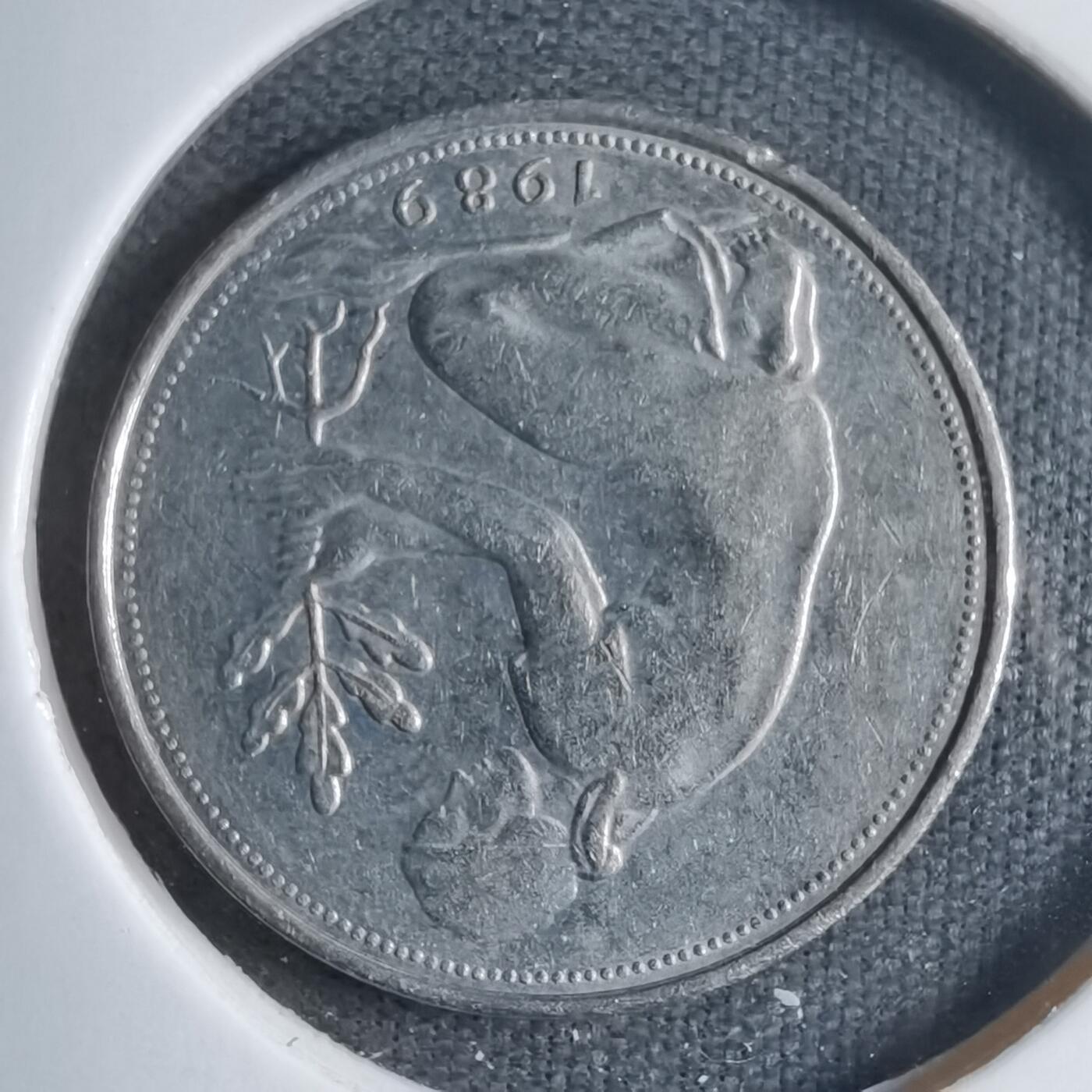 沼泽如烟--第909场 德国1989年50芬尼