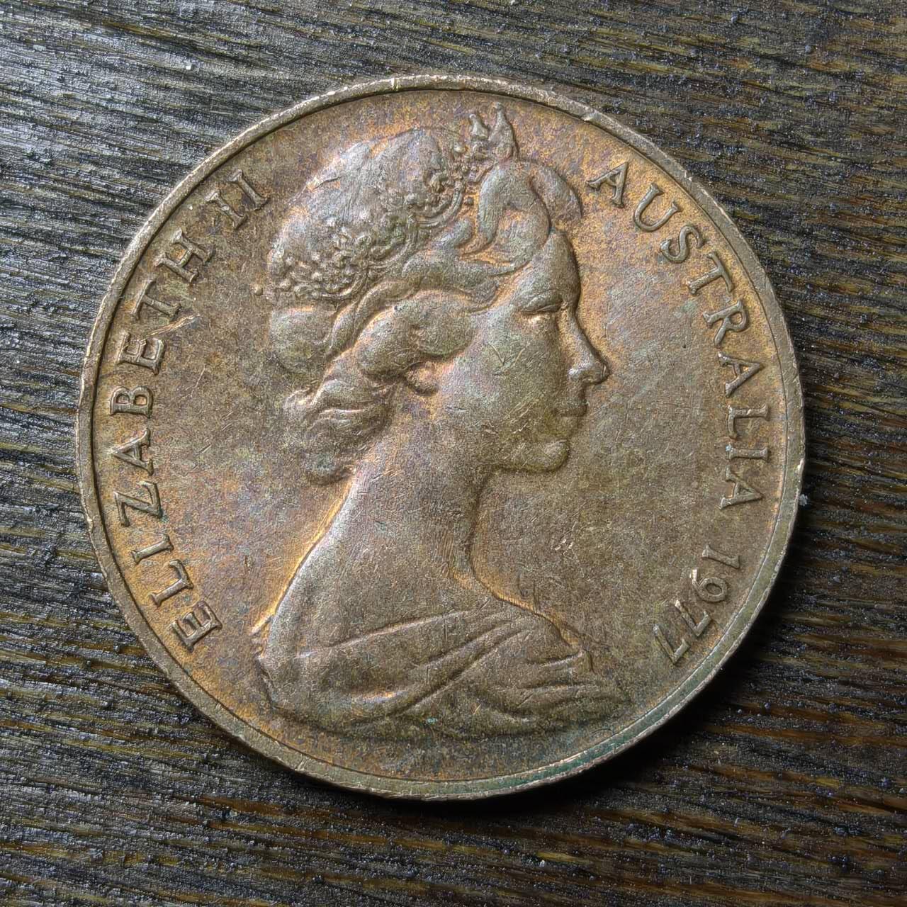 【铜匠收藏】★第132场★散币场，无佣金，30包邮。不满30元，支付5元运费。《接受代拍 代送NGC评级》 1977年 澳大利亚 2分 蜥蜴