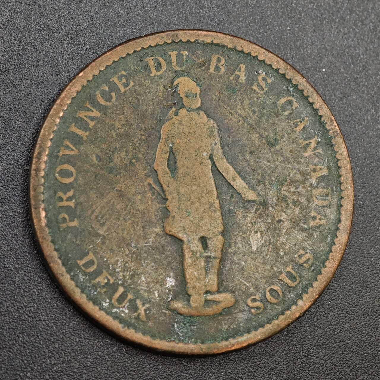 【淘币小摊】实时拍第八百零二拍   散币场   满百包邮可预留二周 每周一统一发货   下加拿大省1837年一便士铜币代币