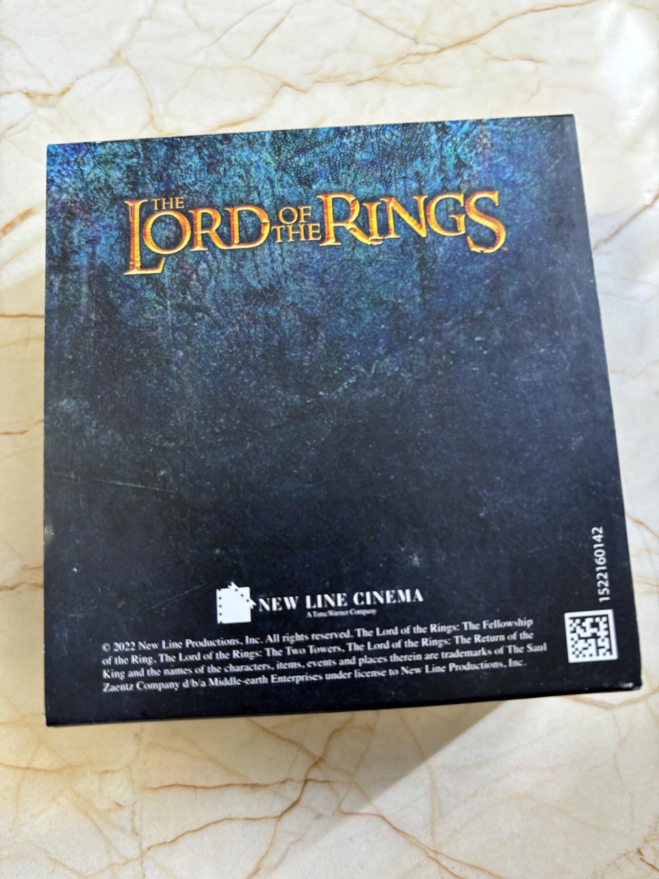 第182期拍卖 萨摩亚2023年指环王系列阿苟纳斯巨像镀金纪念银币，999银镀金，发行1499枚