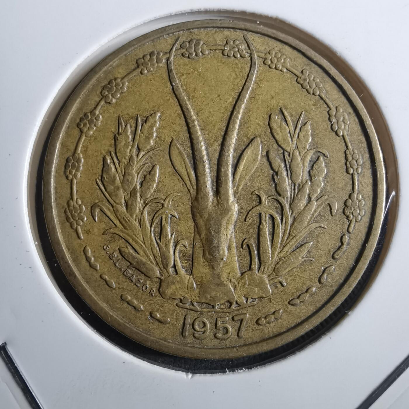 沼泽如烟--第910场 法属多哥1957年25法郎