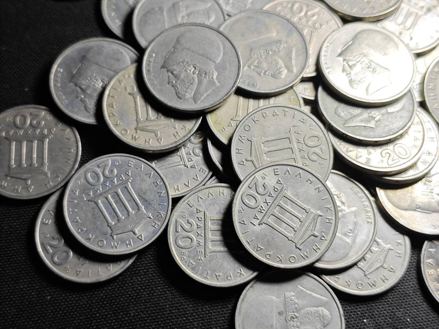 KK钱币收藏小铺 （套币 好品/批量散币 银币）专场  2月预留时间 周末发货  希腊20德拉克马一组71枚