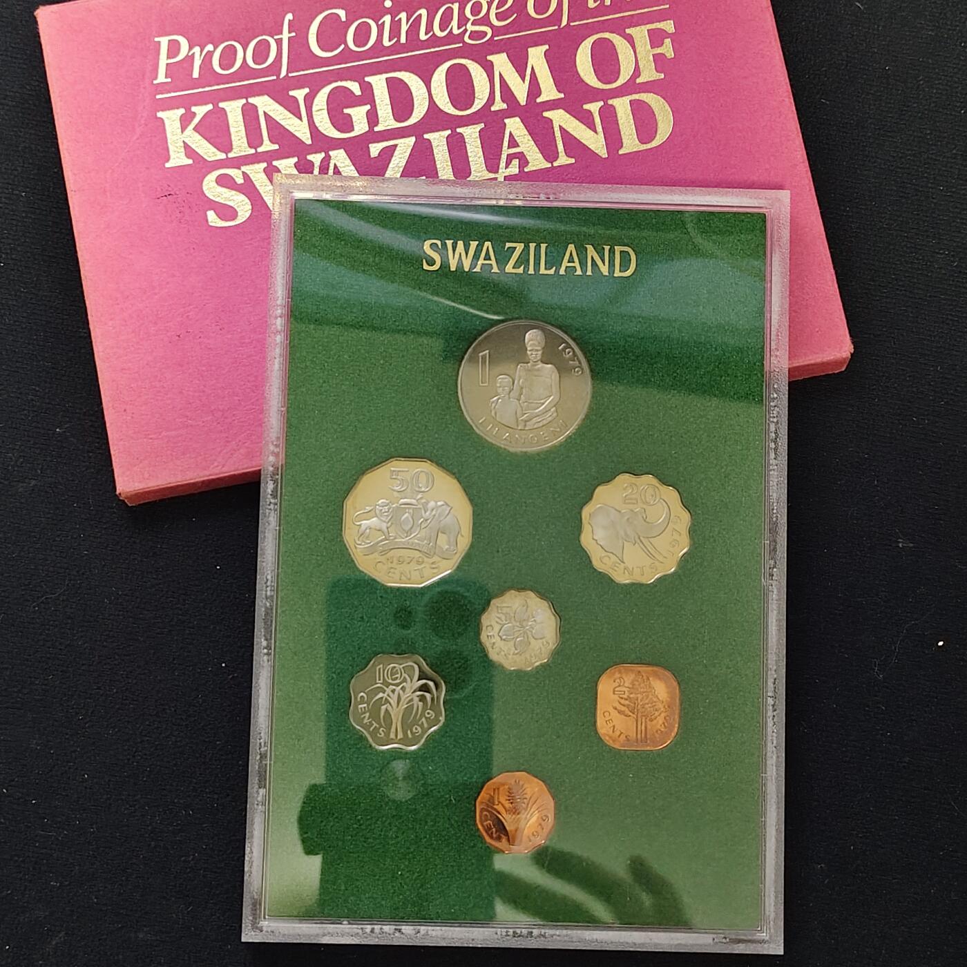 【全场包邮】纯粹捡漏拍479场（免费代拍第16场） 【少见】斯威士兰1979年皇家厂经典信封装官方精制套币（稀少年份，不是常见1974年）-量3231