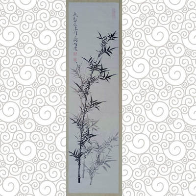 7、王炯智国画竹子图软片132×34【322】 - 7、王炯智国画竹子图软片132×34【322】