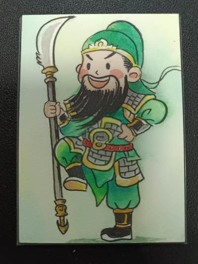 天玑星卡拍第141期《11.24周一截拍》持续收拍收评中 满赠卡需备注 - 【手绘卡】小火柴 关羽 手绘卡