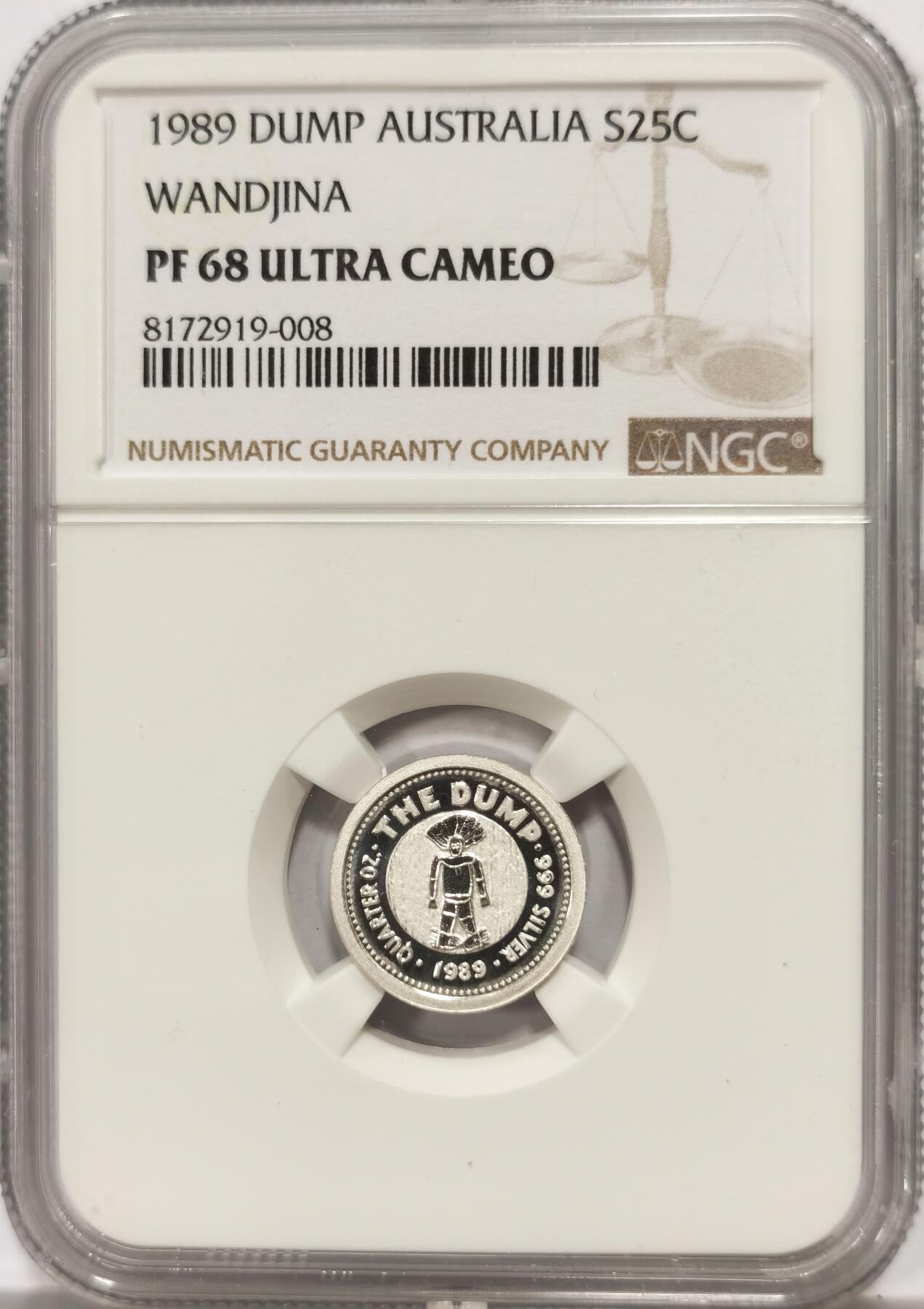 博洋堂世界钱币拍卖第147期（全场包邮） NGC PF68UC 澳大利亚1989年土著文化子母币二枚一套，带原包装及证书