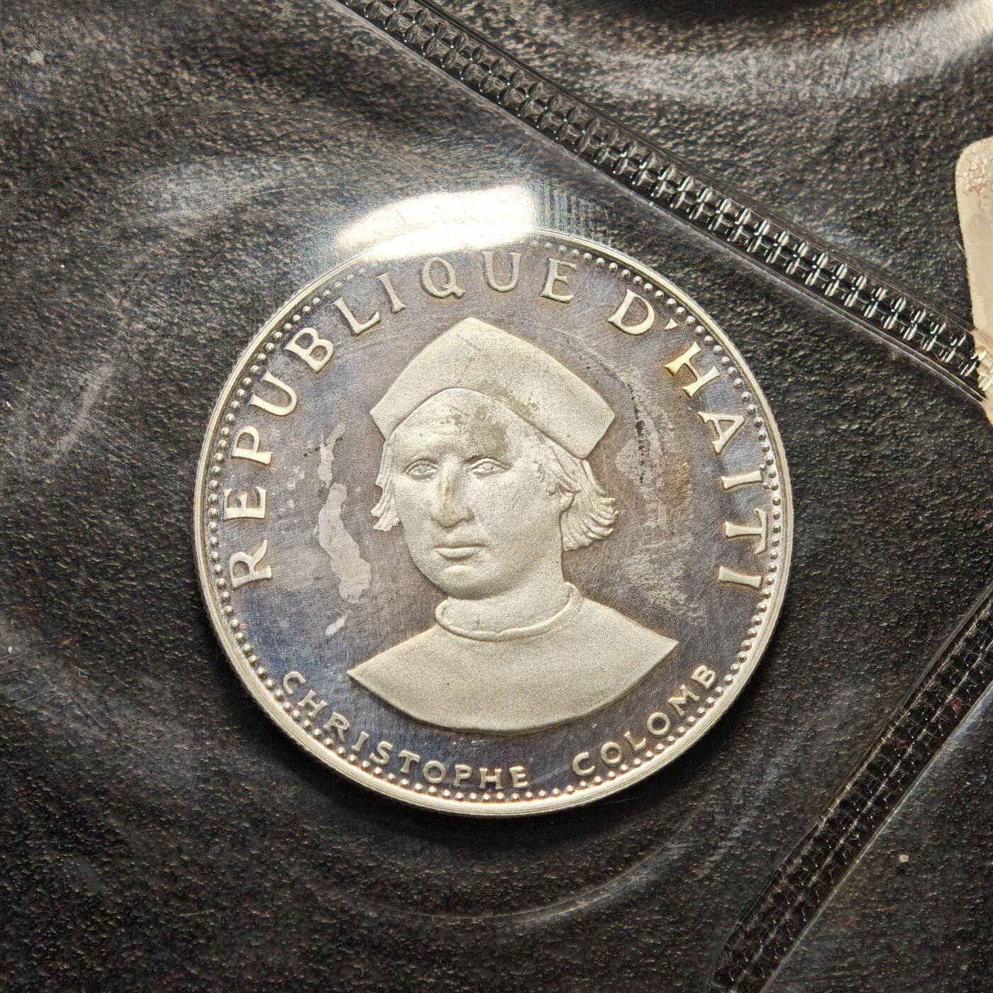 【德藏】世界币章拍卖第154期（拍品征集中~欢迎藏友联系） 1973年 海地精制纪念套币 原册