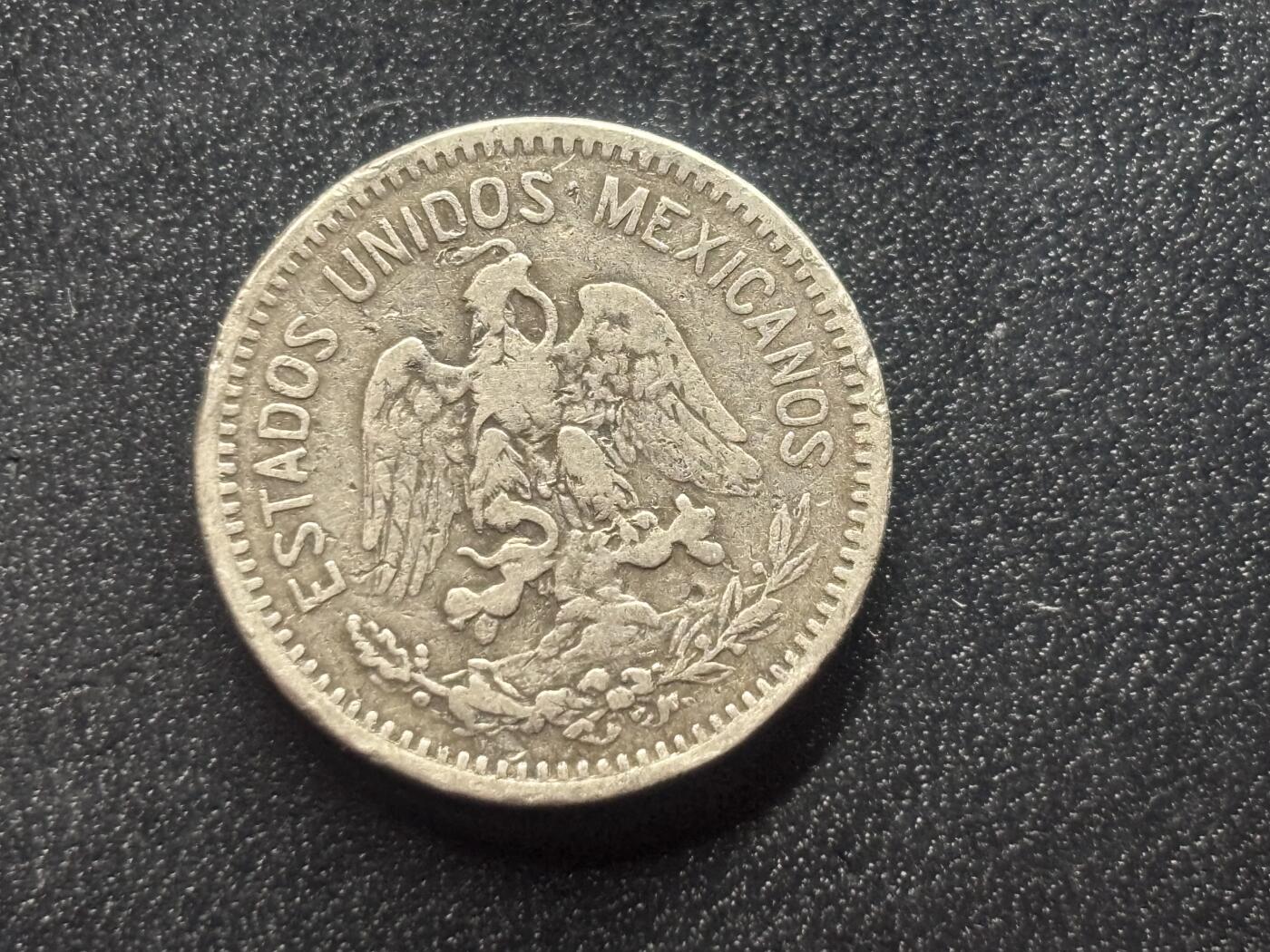 邮泉阁限时拍卖第三十六场 美洲硬币专场（硬币在国外。请付邮费6元。） 墨西哥1914年5分