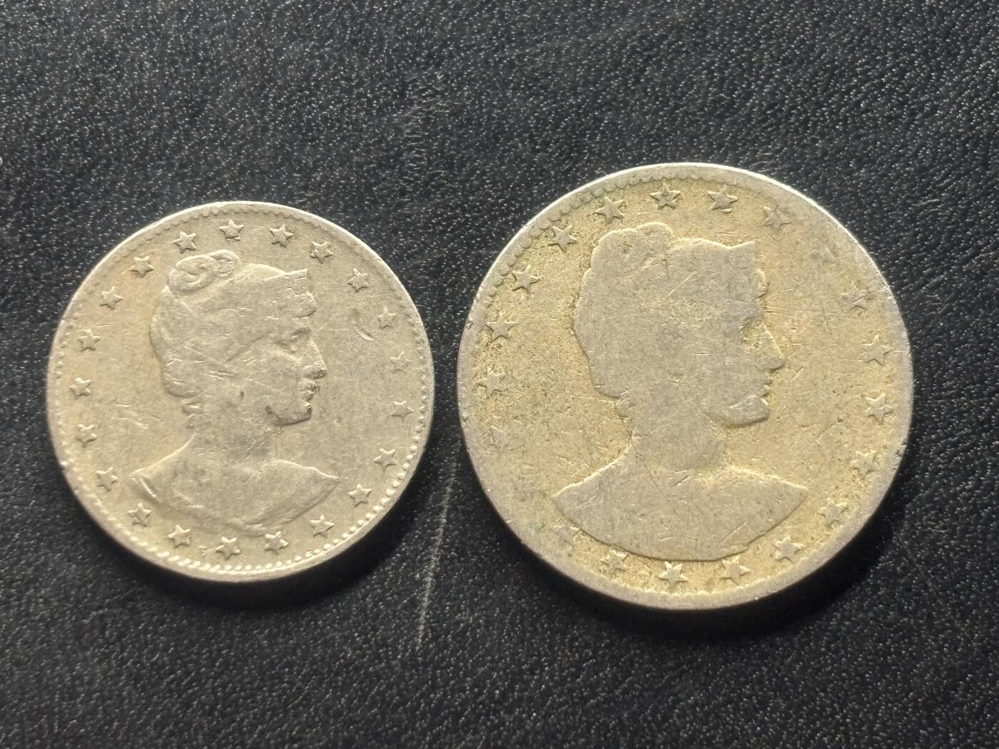 邮泉阁限时拍卖第三十六场 美洲硬币专场（硬币在国外。请付邮费6元。） 巴西1901年2枚