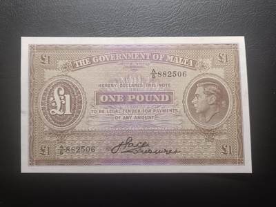 2025十一月第五期，总第203期 - 英属马耳他1939年1镑流通好品XF无47，乔治六世国王，仅发行一年的稀有签名，最高面值