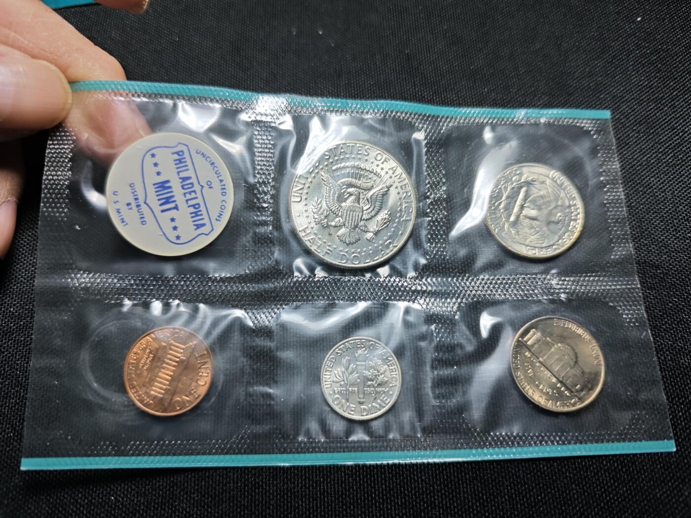 KK钱币收藏小铺 （套币 好品/批量散币 银币）专场  2月预留时间 周末发货  1964美国官方清年套币 含3枚高银银币！