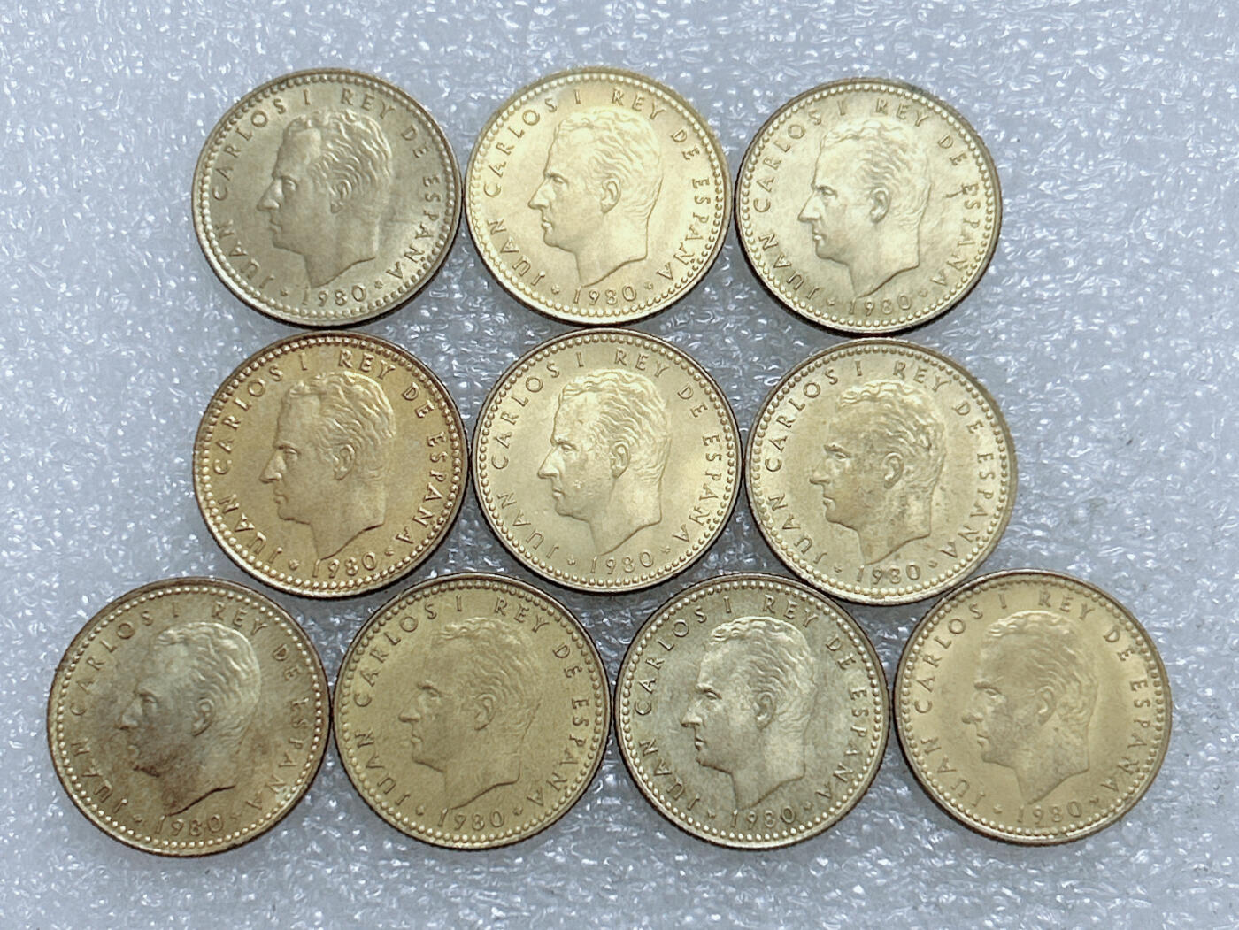 第一海外回流一元起拍收藏 散集专场  第270期 西班牙1比塞塔黄铜币 10枚 原光好品