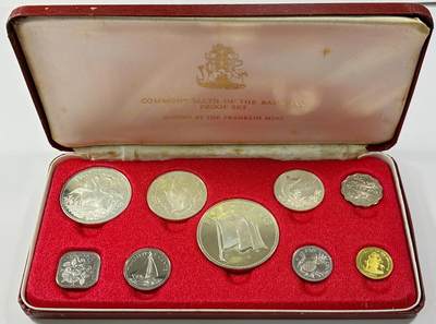 【雨安】【直播拍卖】【世界币章115期-裸币】2025-11-21 周五 19:30 保真 - [现代套币] Bahamas 巴哈马 套币 精制套币 1974年 含纯银约90克