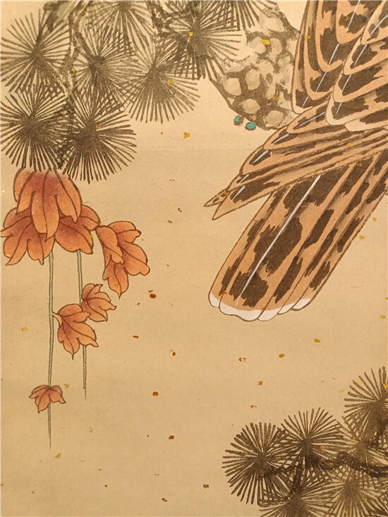 11、王随宁精品工笔国画《高瞻远瞩》中国当代书画艺术协会主席 已手工卷轴装裱 总宽60cm×总高178cm