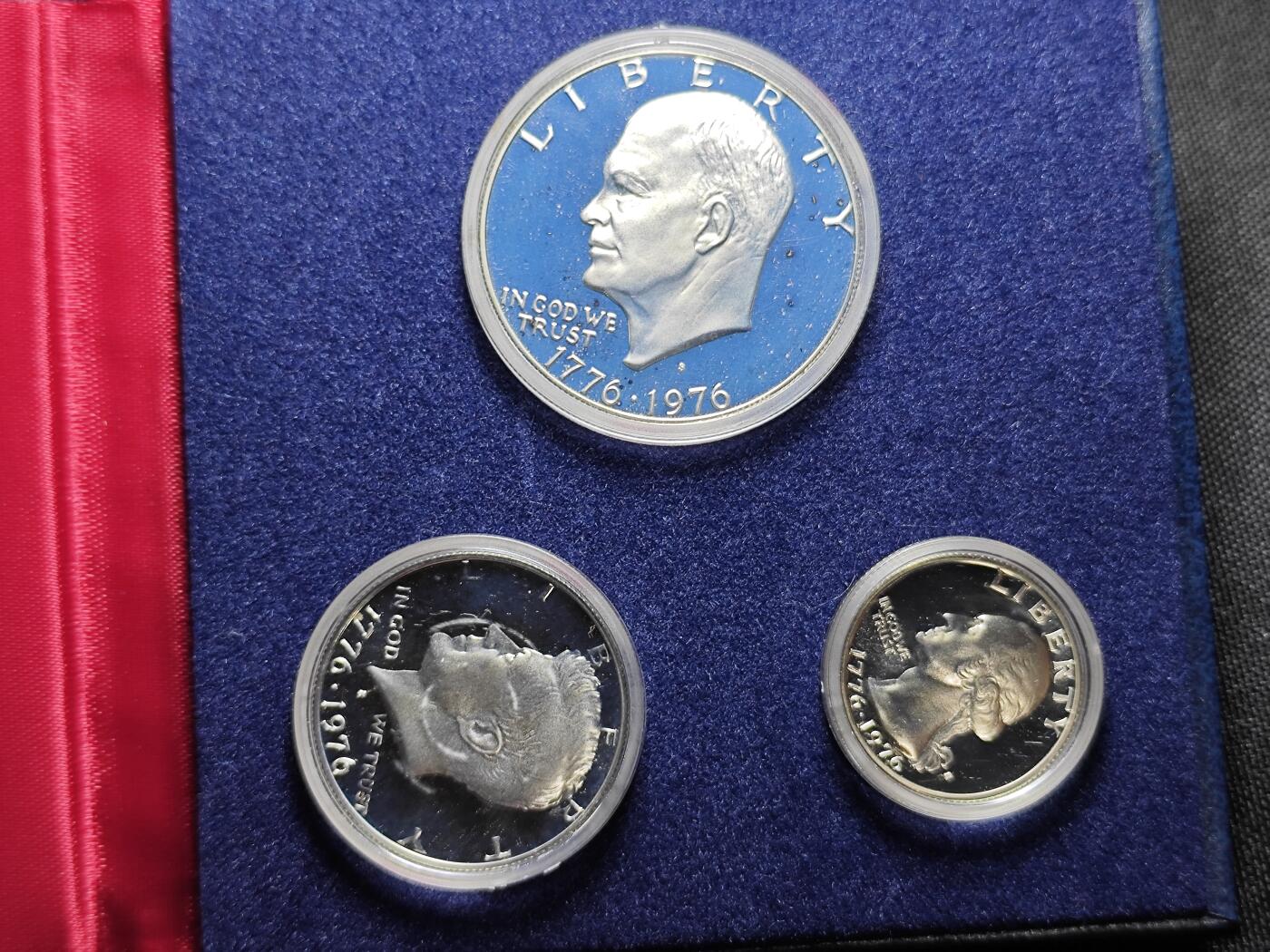 KK钱币收藏小铺 （套币 好品/批量散币 银币）专场  2月预留时间 周末发货  美国建国200周年精制 银套币