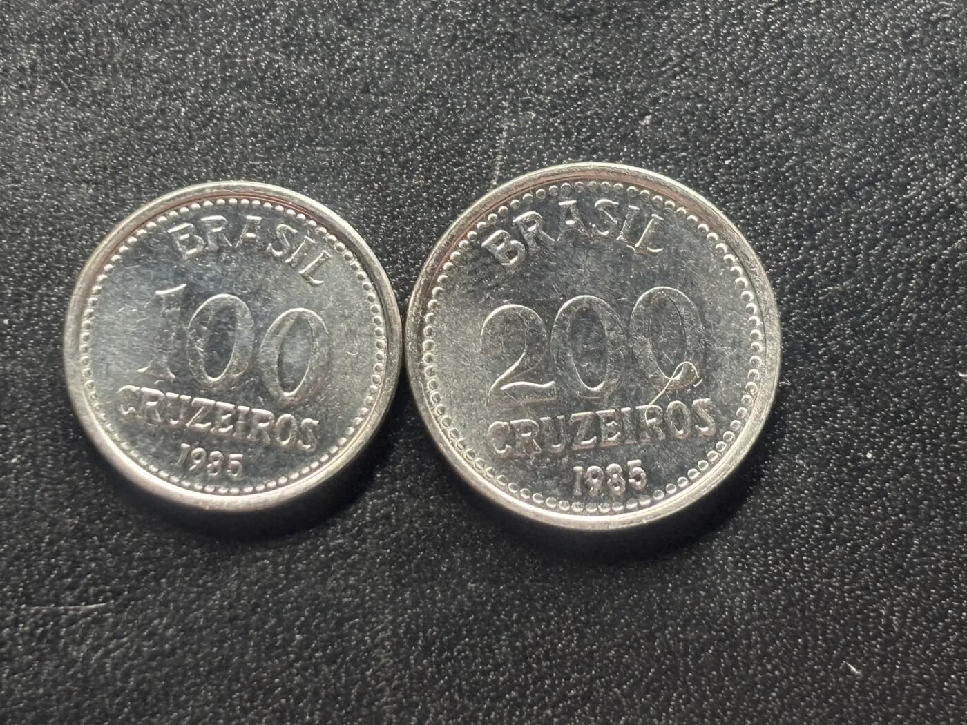 邮泉阁限时拍卖第三十六场 美洲硬币专场（硬币在国外。请付邮费6元。） 巴西1985年2枚