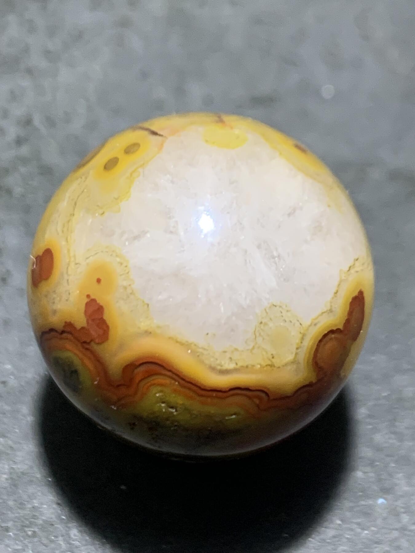 精美高玉化天眼纹冰飘原皮草花纹战国红玛瑙圆珠一个