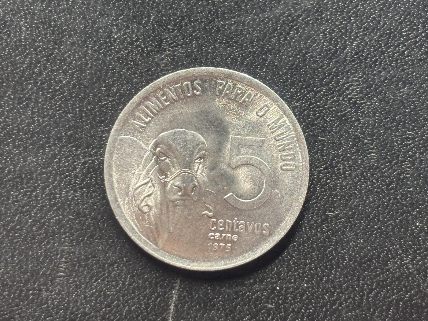 邮泉阁限时拍卖第三十六场 美洲硬币专场（硬币在国外。请付邮费6元。） 巴西1975年5分纪念币