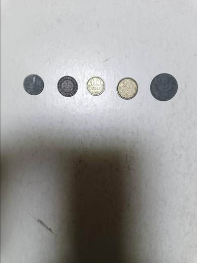 【20251124】非全新纸币第307场 - 瑞典早期5枚硬币