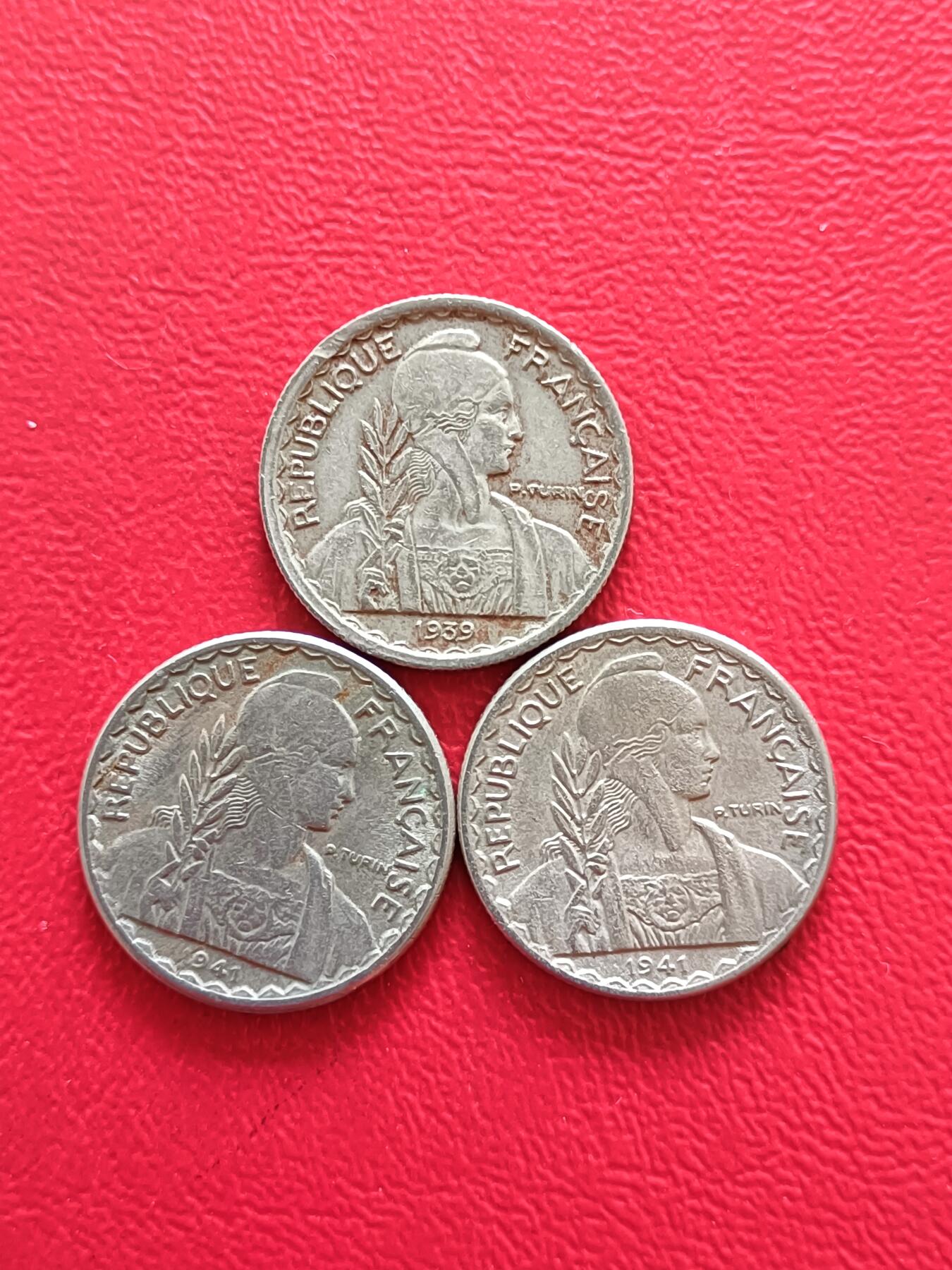 【云涧收藏】第八十场 法属印支1939/41年10分3枚