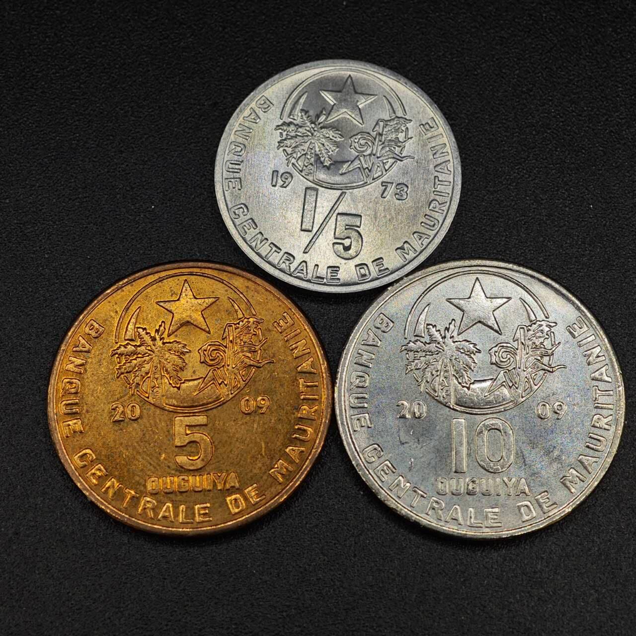 【淘币小摊】实时拍第八百零三拍   散币套币场   满百包邮可预留二周 每周一统一发货   毛里塔尼亚3枚