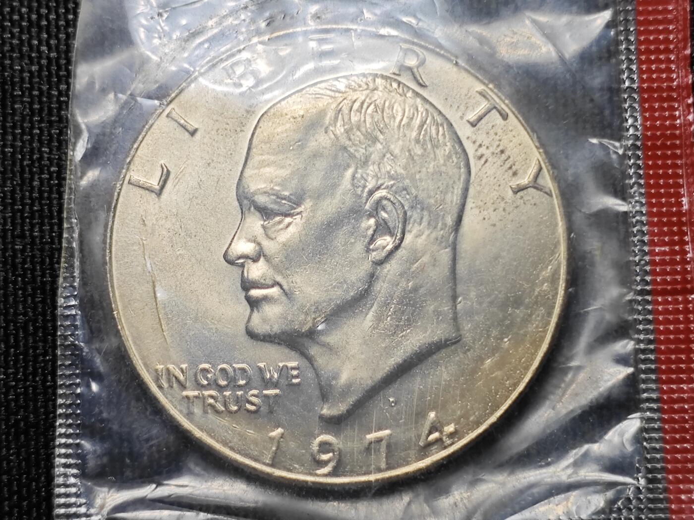 KK钱币收藏小铺 （套币 好品/批量散币 银币）专场  2月预留时间 周末发货  1974美国艾克大一元 好品